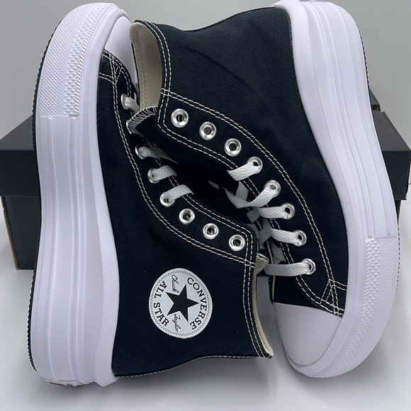 Converse WMNS CTAS MOVE HI
BLACK/NATURAL IVORY/WHITE 568497C Platforms Sneakers - Picture 11 of 16